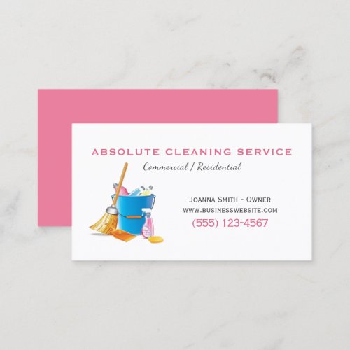 Professional Cleaning Supplies Clean Service Business Card