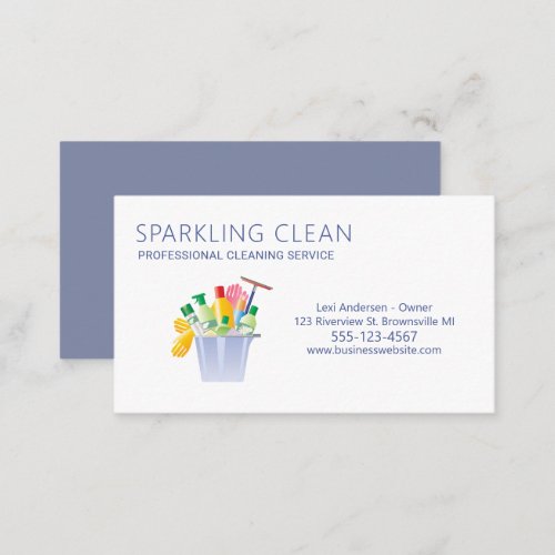 Professional Cleaning Supplies Clean Service Business Card