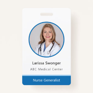 Professional Clinic Hospital Employee ID Name Badge