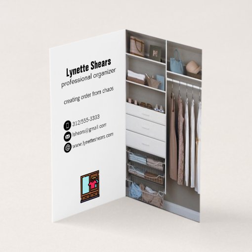 professional closet organizer business card Zazzle