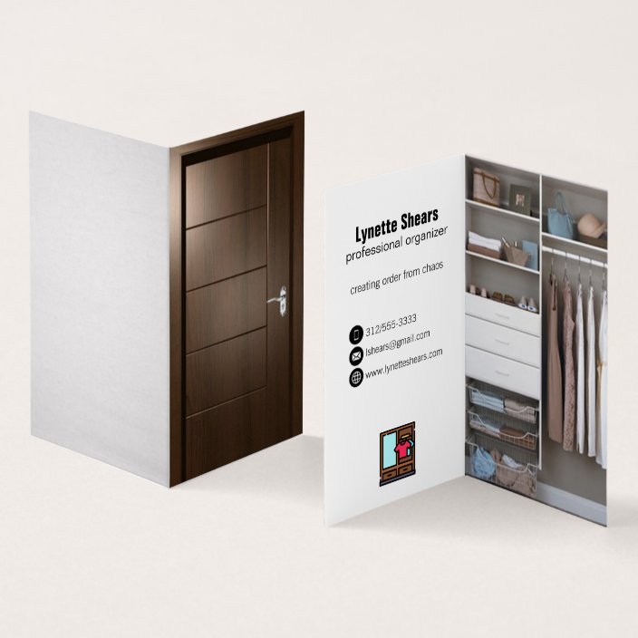 professional closet organizer business card
