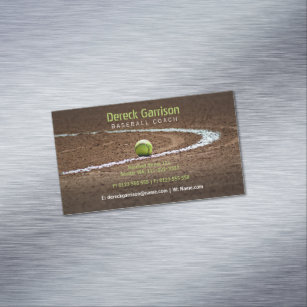 Professional Coach   Baseball Field Business Card Magnet