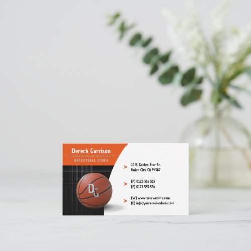 Professional Coach  Basketball Master Sport Business Card