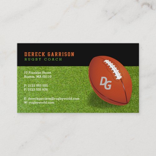 Professional Coach  Rugby Master Sport Business Card