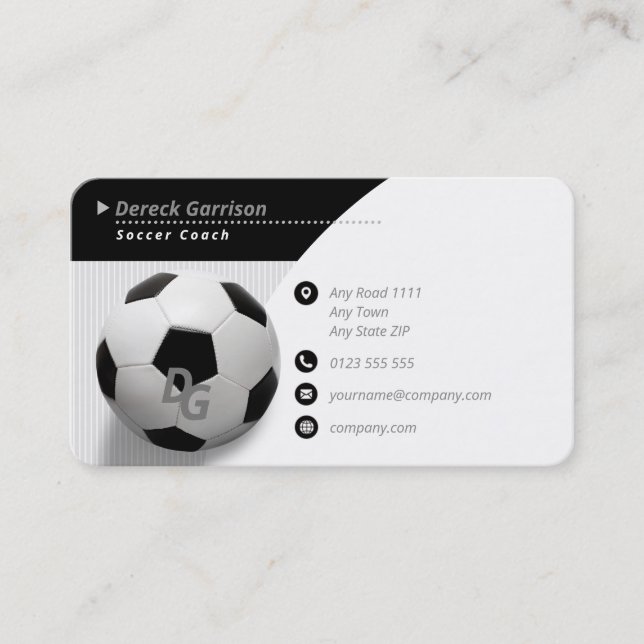 Professional Coach | Soccer Master Sport Business Card (Front)