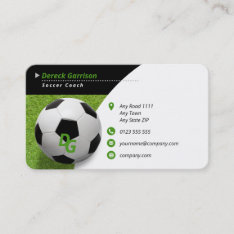 Professional Coach | Soccer Master Sport Business Card at Zazzle