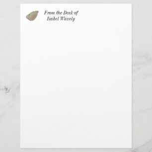 Professional Coastal Beach Watercolor Sea Shell Letterhead