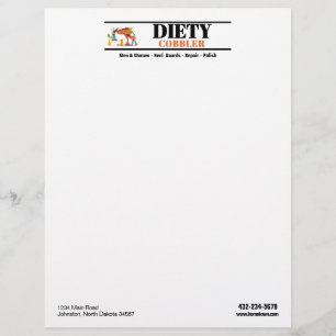 Professional Cobbler Shoe Repair Letterhead