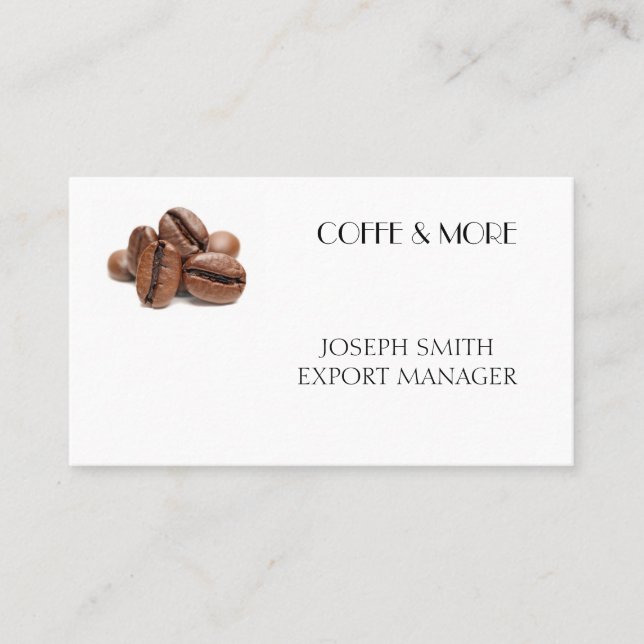 Professional coffee beans business card (Front)