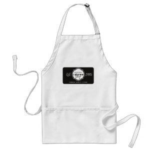 Professional Coffee Shop Personalized Logo Black Adult Apron