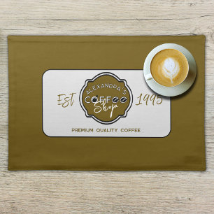 Professional Coffee Shop Personalized Logo Cloth Placemat