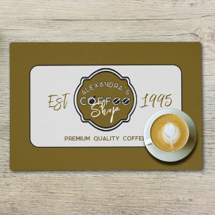 Professional Coffee Shop Personalized Logo Placemat