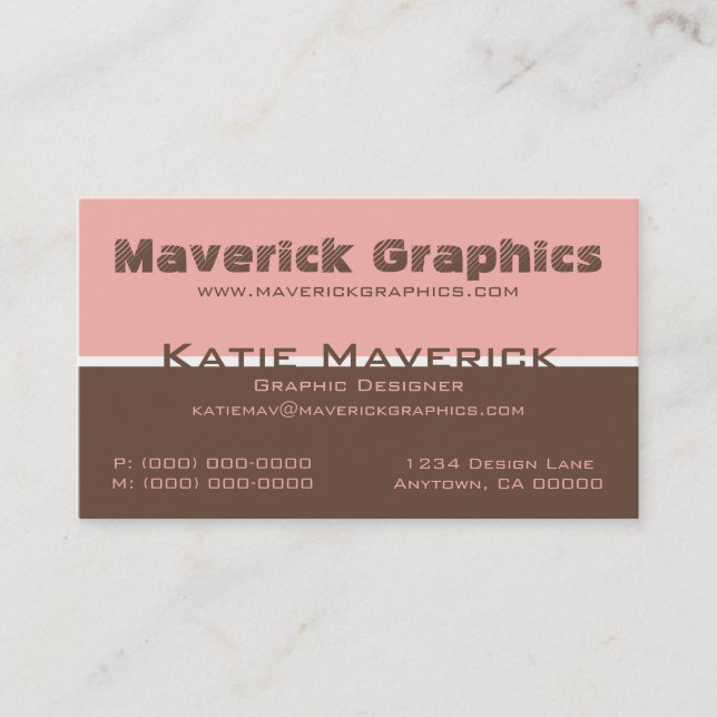 Professional Color Duos Business Card (Front)