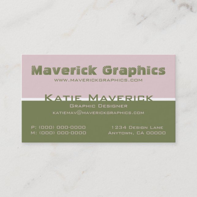 Professional Color Duos Business Card (Front)