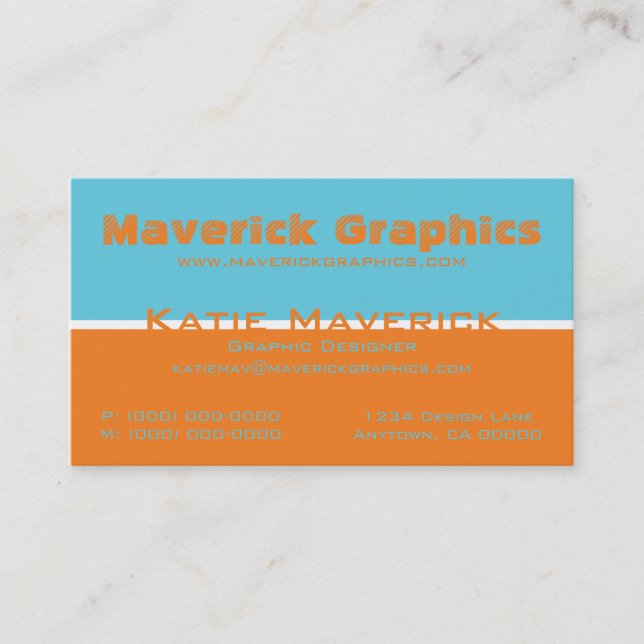 Professional Color Duos Business Card (Front)
