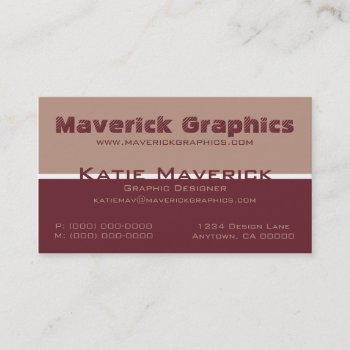 Professional Color Duos Business Card by Superstarbing at Zazzle