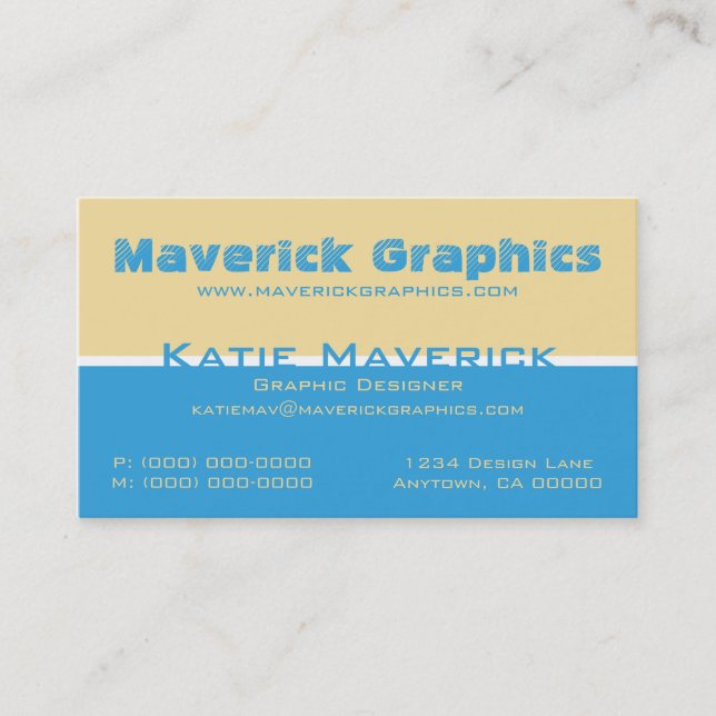 Professional Color Duos Business Card (Front)
