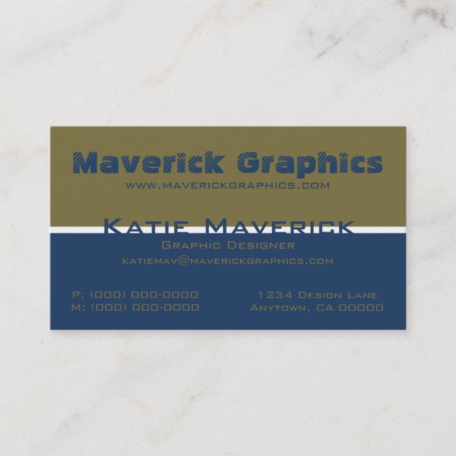 Professional Color Duos Business Card (Front)