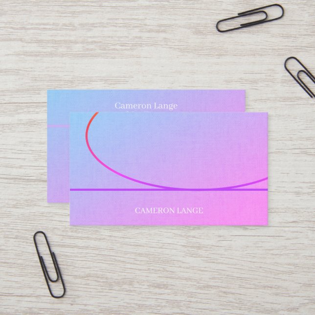 Professional Colorful Art, Ombre Modern  Business Card (Front/Back In Situ)