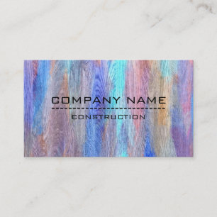 Professional Colorful Modern Wood Look #12 Business Card