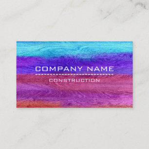 Professional Colorful Modern Wood Look #17 Business Card