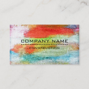 Professional Colorful Modern Wood Look #20 Business Card