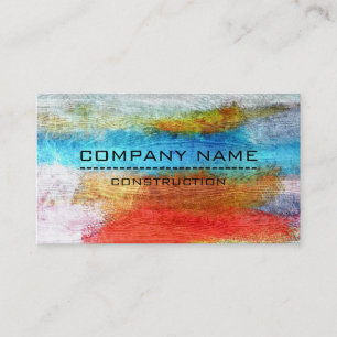 Professional Colorful Modern Wood Look #22 Business Card