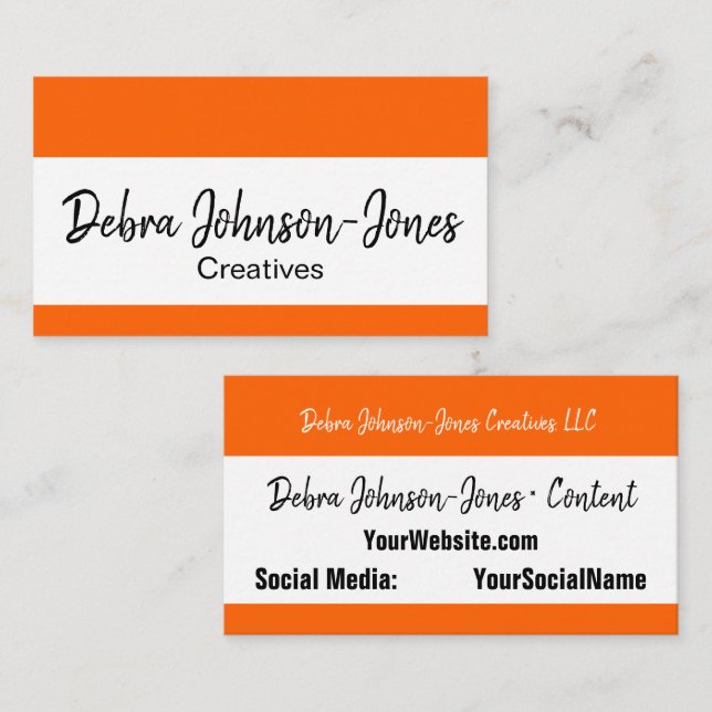 Professional Colorful Simple Striped Business Card (Front/Back)