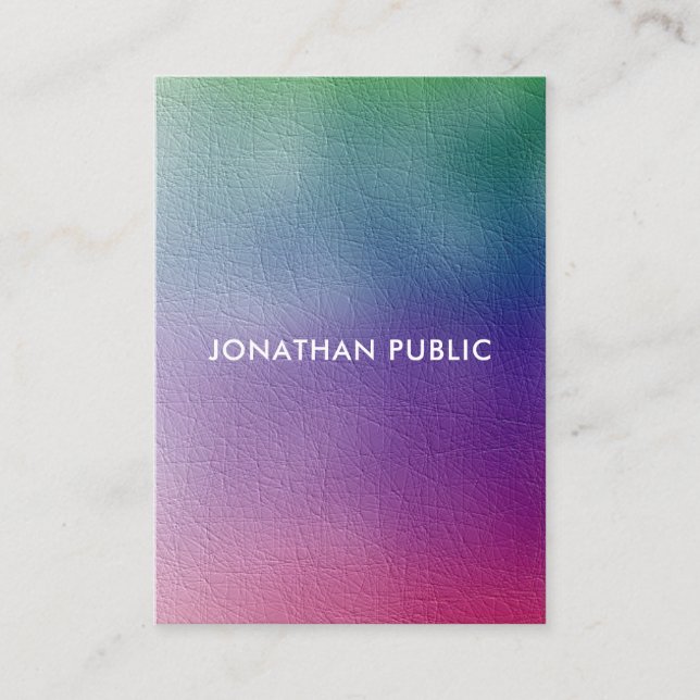 Professional Colorful Template Elegant Modern Business Card (Front)
