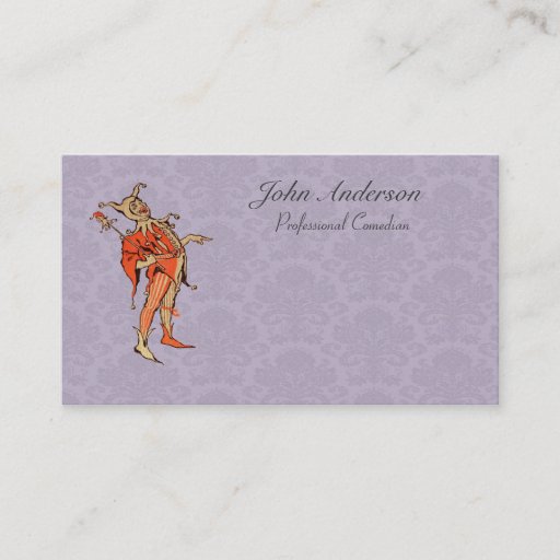 Customizable Professional Comedian - Court Jester Business Card Templates