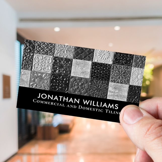 Professional Commercial and Domestic Tiling Business Card (Creator Uploaded)