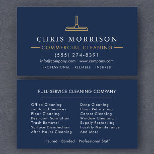 Professional Commercial Cleaning Business Card