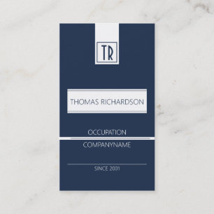 Professional company business card Dark blue