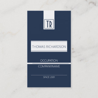 Professional company business card Dark blue
