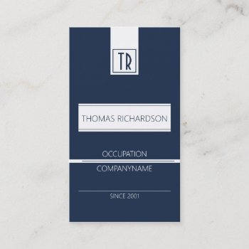 Professional Company Business Card Dark Blue by CardStyle at Zazzle