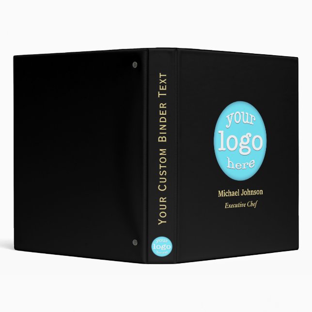 Professional Company Business Logo Branded Office 3 Ring Binder (Background)