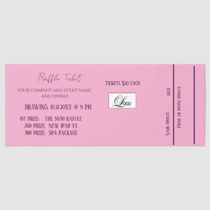 Professional Company Corporate Event Raffle Ticket