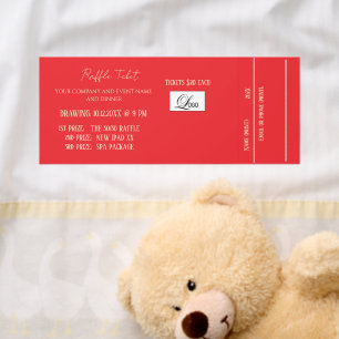 Professional Company Corporate Event Raffle Ticket