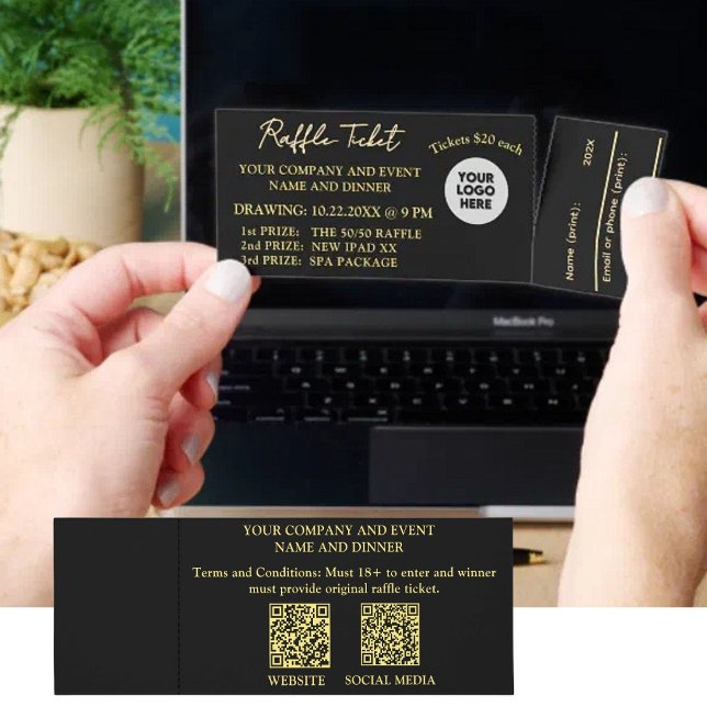 Professional Company Corporate Event Raffle  Tickets (Creator Uploaded)
