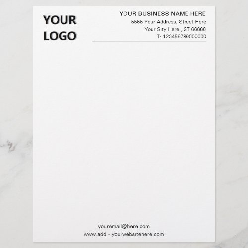 Professional Company Letterhead with Logo and Text