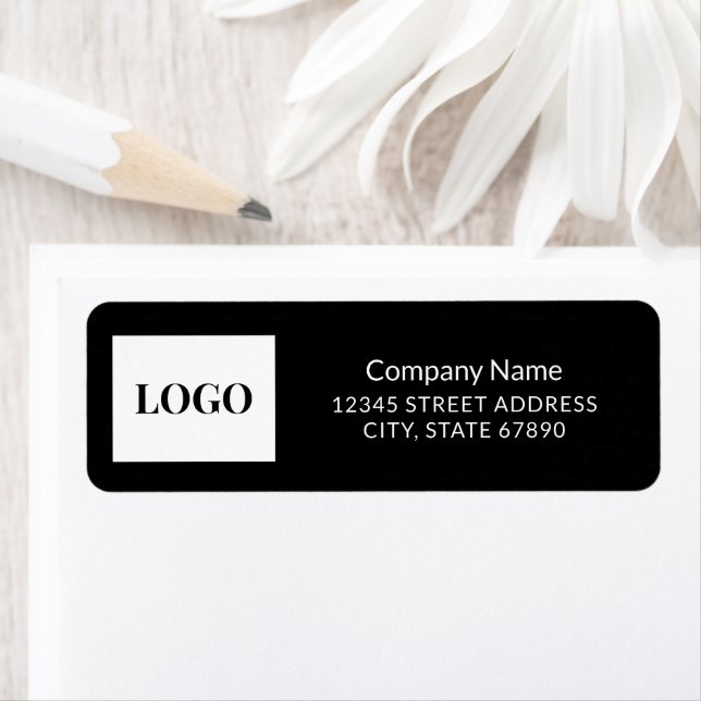 Professional Company Logo Black and White Address Label (Insitu)