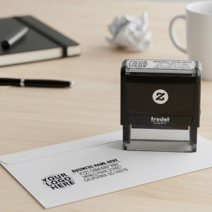 Professional Company Logo, Business Return Address Self-inking Stamp
