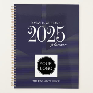 Professional Company Logo Custom Navy 2027 Planner