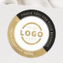 Professional Company Logo Gold Thank You Classic Round Sticker