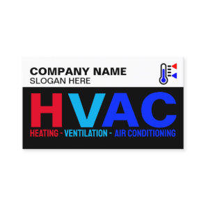 Professional Company Logo & Slogan, Modern HVAC Business Card
