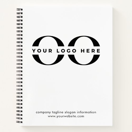 Professional Company Logo White Notebook
