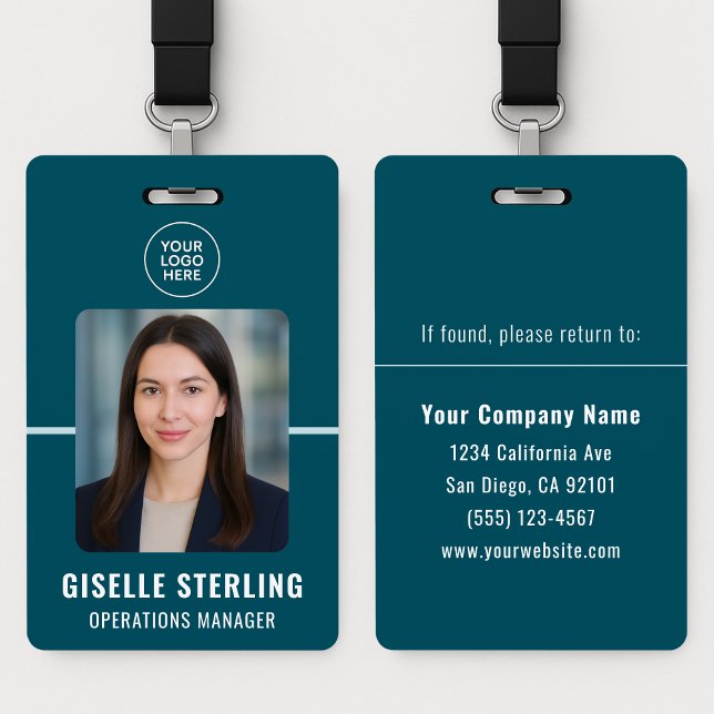 Professional Company Staff ID Card with Photo Badge (Creator Uploaded)