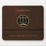 Professional Company Styled | Lawyers Mouse Pad<br><div class="desc">Mouse Pad. Featuring a faux leather professional look with a stylish gold scales of justice symbol ready for you to personalize. A great gift for a lawyer, law student, judge, etc... ⭐This Product is 100% Customizable. *****Click on CUSTOMIZE BUTTON to add, delete, move, resize, changed around, rotate, etc... any of...</div>