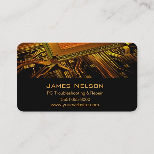 Professional Computer Technician Repair Service Business Card