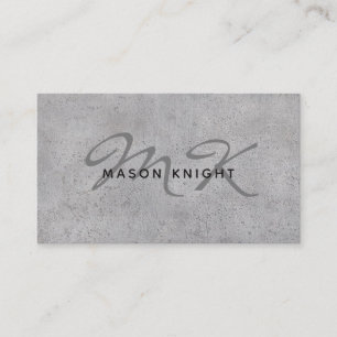 Professional Concrete Slate Stone Grunge Design Business Card